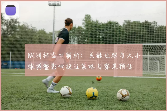欧洲杯盘口解析：关键让球与大小球调整影响投注策略与赛果预估